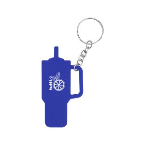 Silicone Tumbler Keychain with Split Ring