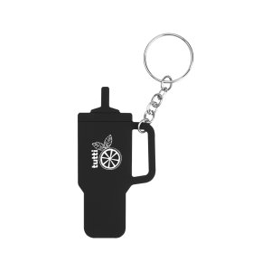 Silicone Tumbler Keychain with Split Ring