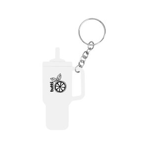 Silicone Tumbler Keychain with Split Ring