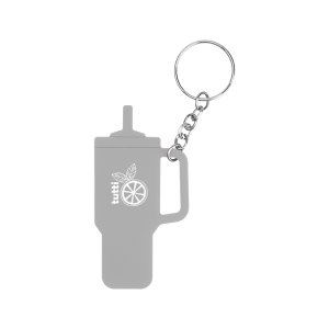 Silicone Tumbler Keychain with Split Ring
