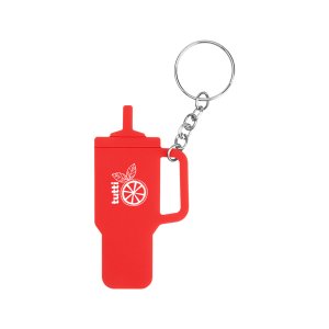 Silicone Tumbler Keychain with Split Ring