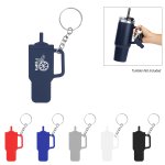 Silicone Tumbler Keychain with Split Ring