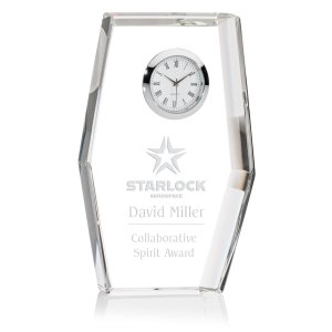 Timeless Hexagon Crystal Clock