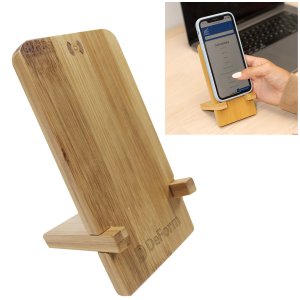 Bamboo Desktop Wireless Charging Stand