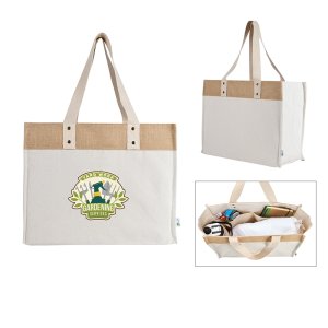 Jute Half Full Canvas Market Tote