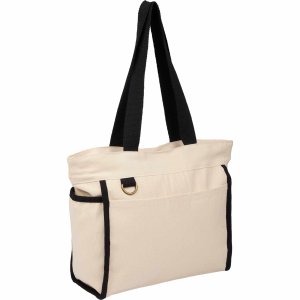 Tote with a Twist: Organic Cotton with Black Accents