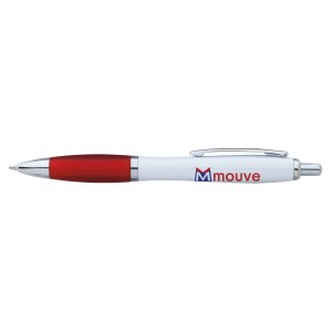 Hourglass White Comfort Barrel Pen