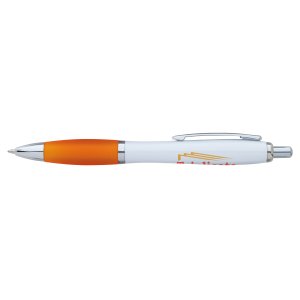 Hourglass White Comfort Barrel Pen