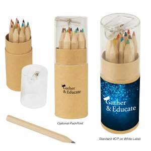 Color Splash Tube Pencil Set with Sharpener
