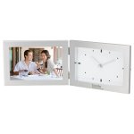 Brushed Aluminum Photo Clock 6x4