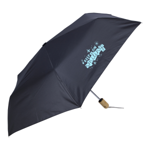 Shed Rain 42" RPET Bamboo-Handled Auto-Open/Close Compact Umbrella