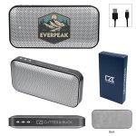 Cutter & Buck Aluminum Suede Speaker And Power Bank