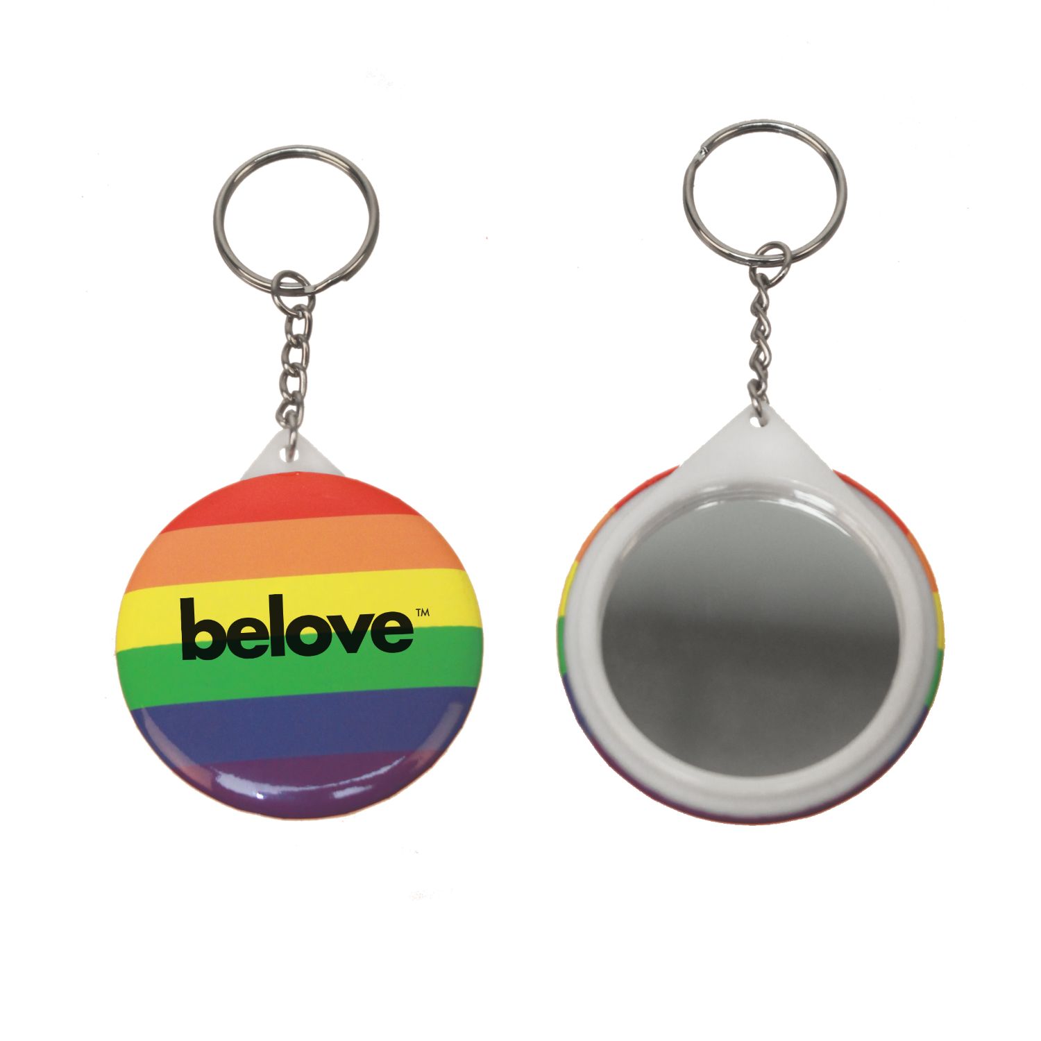 Pocket Rainbow Mirror Keychain