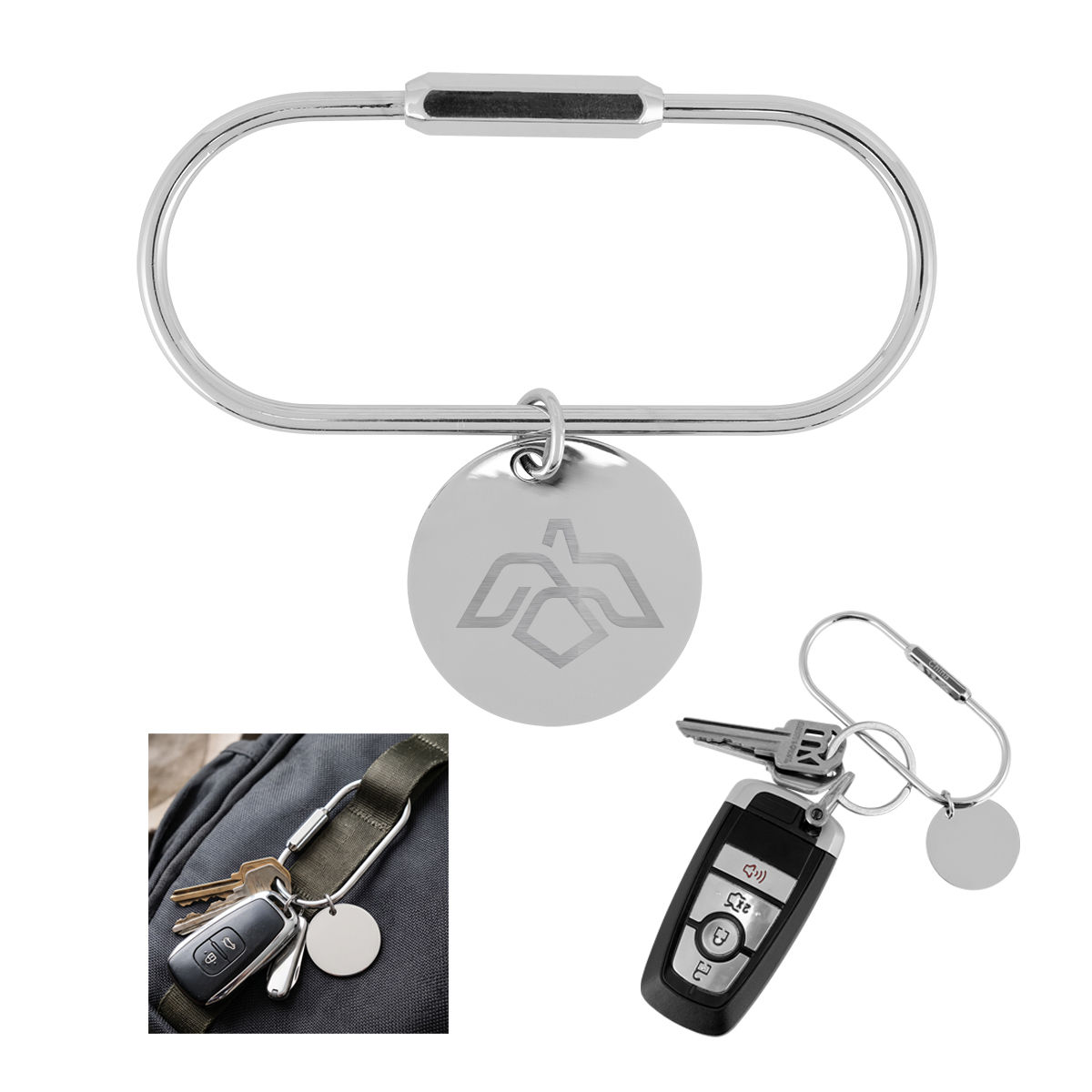 Screw Lock Charm Keychain