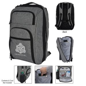 RFID Shielded Heather Backpack Briefcase