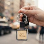 Bamboo Spin Keyring