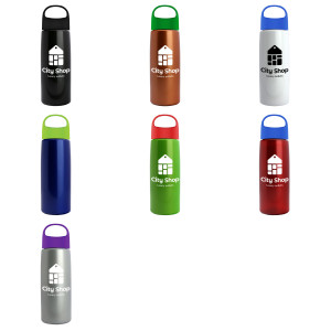 Cascade Tritan Metallike Bottle with Oval Crest Lid - 26 oz.