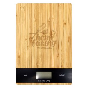 Whisk & Weigh Bamboo Kitchen Scale