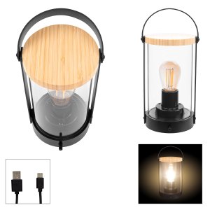Edison Bamboo LED Lantern