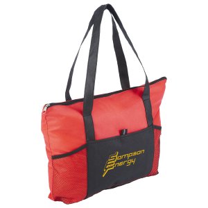 Mesh Together Non-Woven Zipper Tote