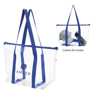 Coastal Clear Zip Tote