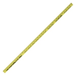 Bright Flourescent Enameled Yardstick