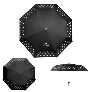Raindrop Color Shift rPET Folding Umbrella