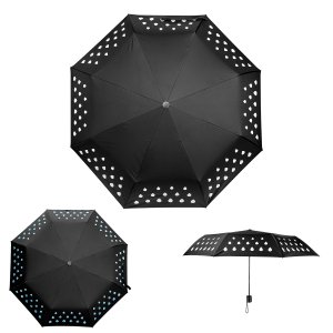 Raindrop Color Shift rPET Folding Umbrella