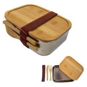 Lunchmate Bamboo & Steel Box