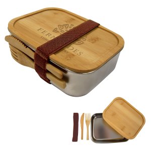 Lunchmate Bamboo & Steel Box