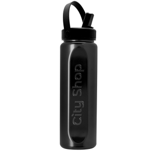 GripMate Embossed Bottle with Flip-Straw, Swivel Handle Lid - 26 oz.