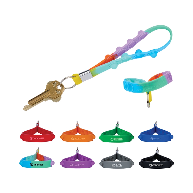 Pop & Carry Silicone Wristlet Keychain