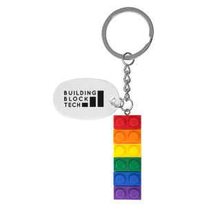 6 Color Stackable Brick Keychain