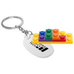 6 Color Stackable Brick Keychain