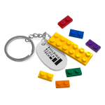 6 Color Stackable Brick Keychain