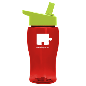 Jr. Crystal Color Bottle with Flip-Straw Lid - 18 oz.