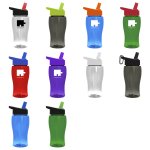 Jr. Crystal Color Bottle with Flip-Straw Lid - 18 oz.