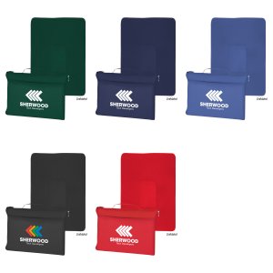 Recycled Fleece Travel Blanket with Pouch