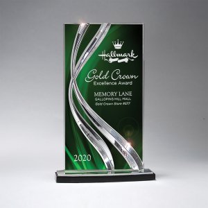 Large Ribbon Twist Lucite Award
