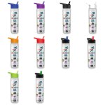 Frost Flow Insulated Bottle with Flip-Straw Lid and Full-Color Insert - 16 oz.