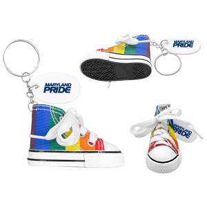 Rainbow Shoe Keychain
