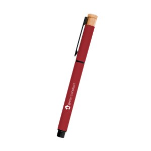 Bamboo Accent Eco Aluminum Gel Pen