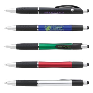 Chrome Accent Rubber Grip Stylus