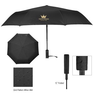 42" Rain-Ready Hidden Grid Umbrella