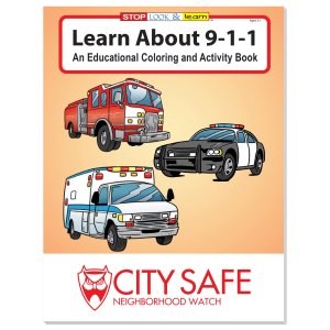 Learn About 911 Coloring Book