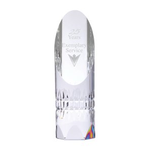 Slant of Success Crystal Trophy