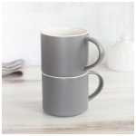 Stack & Sip Matte Gray Mug 16 oz