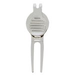 Divot Tool.golfers.silver.white