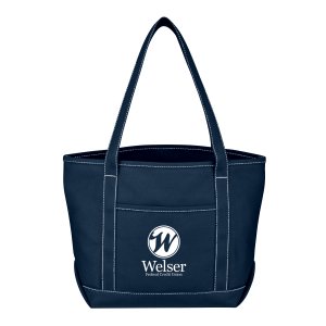 Harbor Stripe Canvas Grab Tote