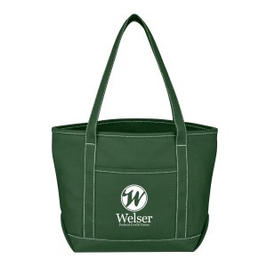 Harbor Stripe Canvas Grab Tote